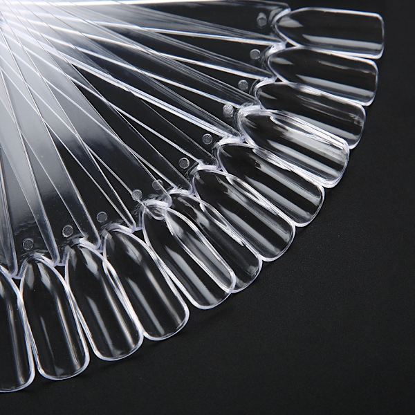 32 st falska nagelspetsar palett manikyr polering gel display övningsverktyg transparent