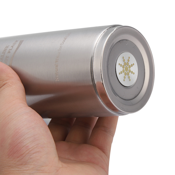 Rostfritt alkaliskt vattenflaska bärbar nano balans bio energi lonizer kopp kolv (Silver)