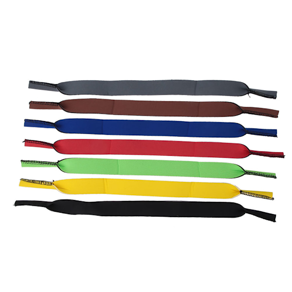 7 st solglasögon glasögon rem antihalk SBR dykmaterial sport elastisk snabb torr glasögonhållare bälte (7 st 33,5 cm längd)