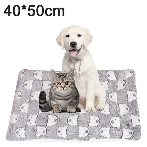 Katt och hund liggunderlag thermal filt tecknad dubbelsidig