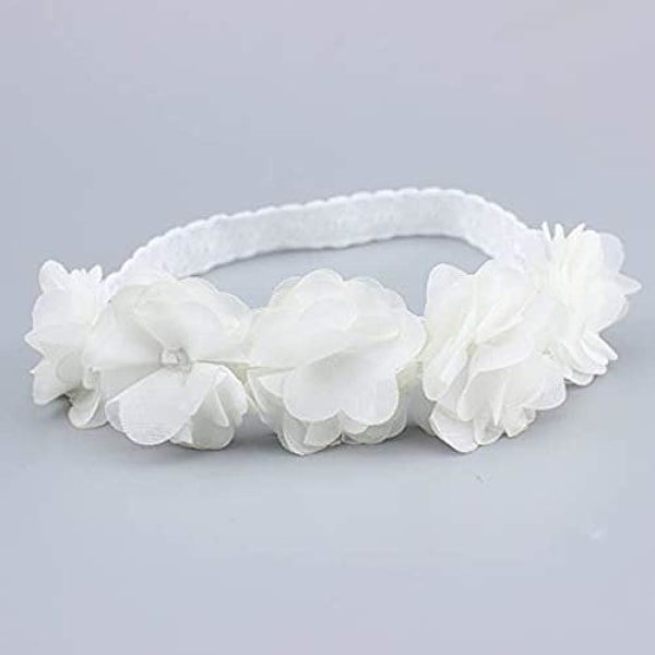 Eleganta Hårband med Blommor, Spädbarn Flickor Accessoarer Elastiska Spetsrosetter, Mjuka Bekväma för Daglig Användning för 0-3 År, Hudvänliga Material