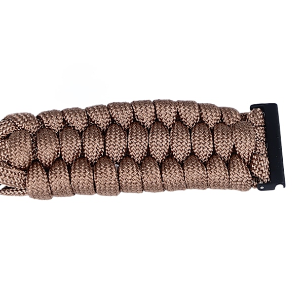 Ersättningsflätat klockarmband för Suunto7, andningsbart mjukt legeringsspänne, flätad ögla, armbandsrem 24mm Brun