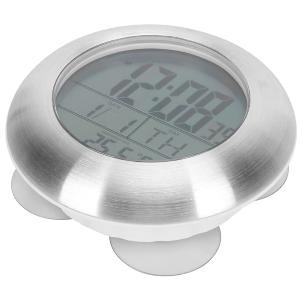 IP24 Vattentät Digital Duschklocka, Nedräkningstimerfunktion, Termometer & Hygrometer, Idealisk För Kök Spa-område (Sugkoppshängning)