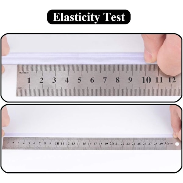 Elastiska band med platt bredd för sömnad och pyssel, högelastisk sladd töjbar flätad idealisk för DIY-smyckestillverkning, slitstarkt och andningsbart material