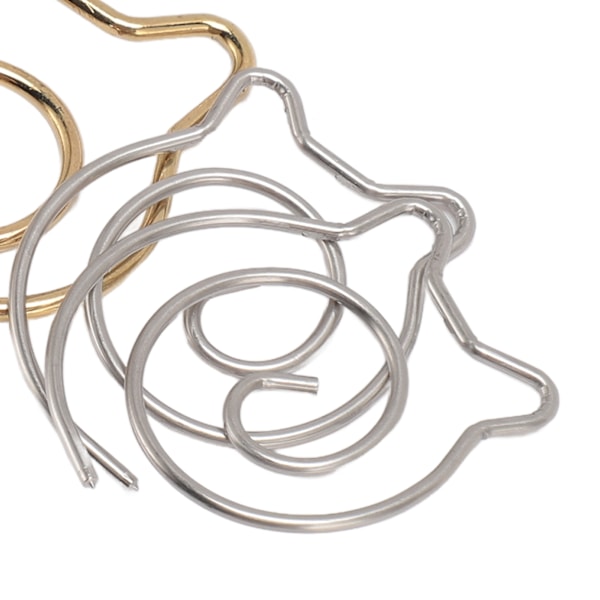 4 st Spiral Kabelsticka DIY Handarbete Kabelsticka Sjalnål Metall Rund Spiralsticka för Halsdukar Sjalar Guld Silver