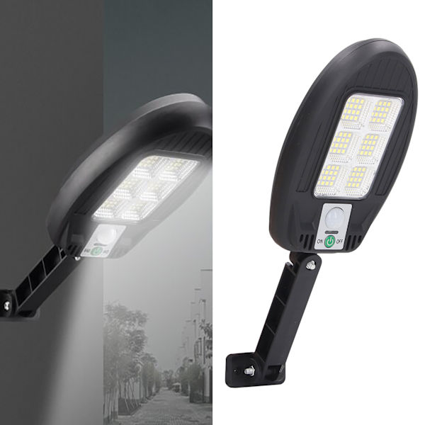 Solcells Gatubelysning med Rörelsesensor IP65 Vattentät Vitt Ljus Automatisk LED Solcells Gatulampa för Utomhus