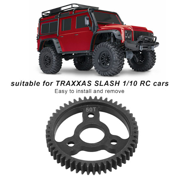 M0.8 32P 50T RC Stålhuvudväxel för TRAXXAS SLASH 1/10 RC Bil Härdat Stål Sporrhuvudväxel
