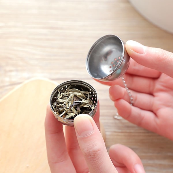 Teinfuser för löst te, tesil, rostfritt stål, tebollssil, tesil