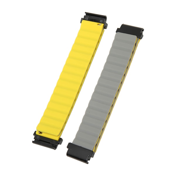 Magnetisk klockarmband Snabbkoppling för Amazfit Falcon Silikonklockarmband för Garmin Fenix 7/6/5 Grågul