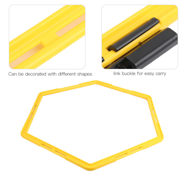 6 st Hexagon Agile Ring Polygon Fysisk Träning Hexagonal Steg Kostym Fotbollsutrustning