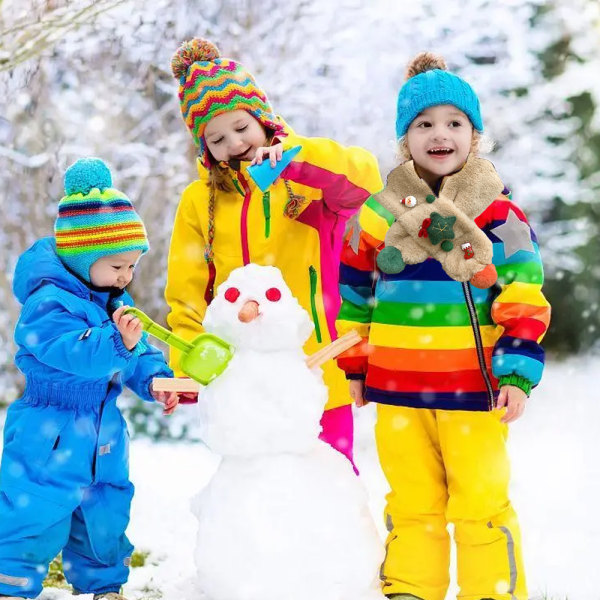 Jul vinter tecknad plysch varm hudvänlig halsduk för barn khaki
