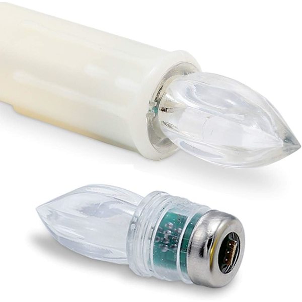 Hengda 40-pack LED-julgransljus med fjärrkontroll RGB-ljus ljusslingor julgransljus trådlösa LED-ljusljus jul