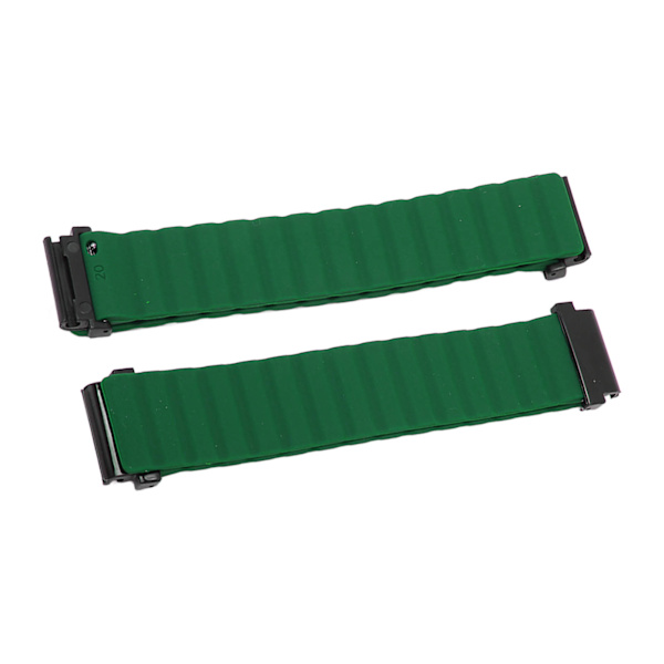 Magnetisk klockarmband Justerbar Snabbkoppling Silikon Klockarmband 20mm Passar för Garmin Fenix 7S 6S 5S OD Grön
