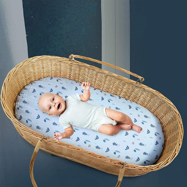 Bassinet Lakan Set -Stretch Fitted Cradle Fitted Lakan för