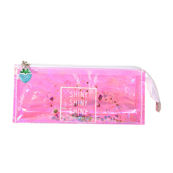 Glitter Transparent Pen Organizer Bärbar Pennfodral Väska Skola Kontorsmaterial (#2)