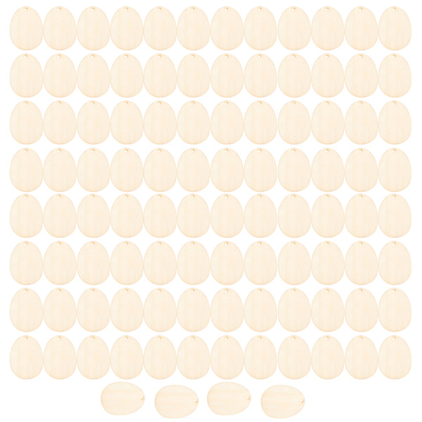 100 st trääggflis miljövänlig påskäggflis handgjord DIY-tillbehör 40 mm