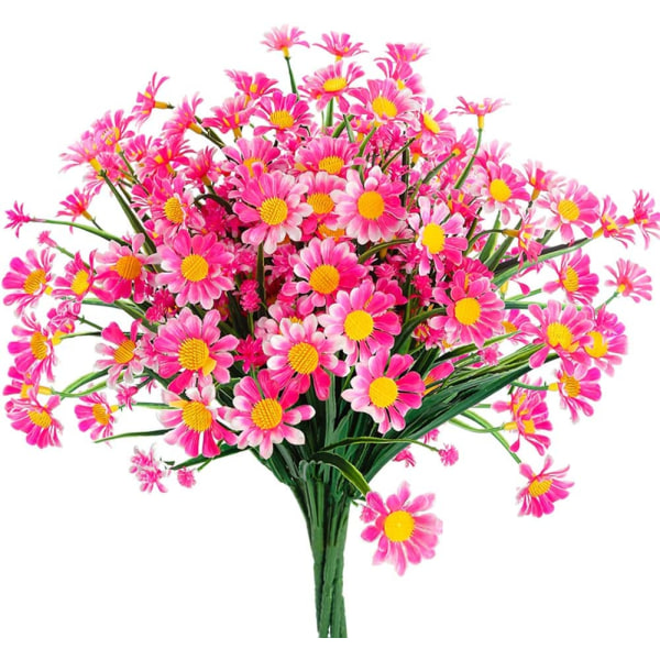 6 buntar Konstgjorda Daisy Mums Blommor utomhus Fake Fall