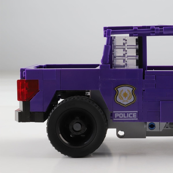 Klassisk kreativ programmeringslåda, bygg din egen leksak, barns byggsats, programmering pickup truck leksak - lila