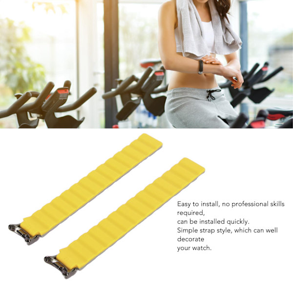 Klockarmband i silikon, lätt handledsrem, klockarmband för Xiaomi Mi Band 8/8 NFC grå gul