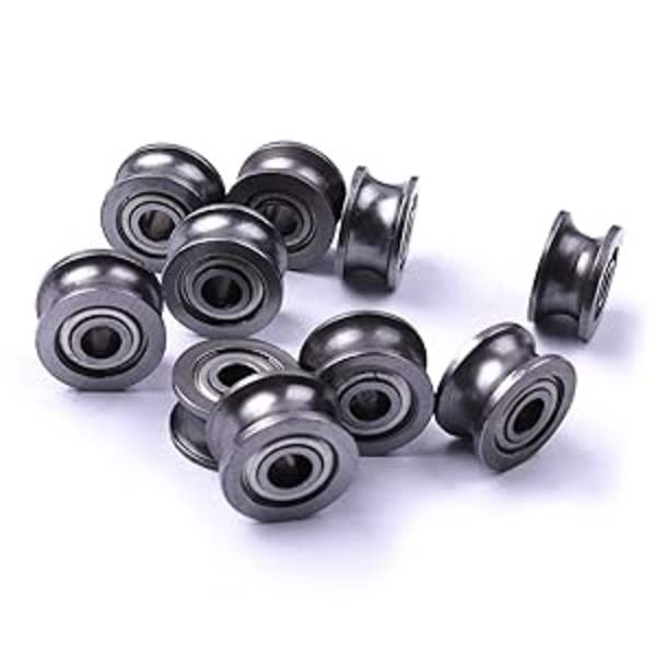 Djupt spårade kullager, U624ZZ4 20-pack metallförseglade kullager U-formade kabelstyrningar 4 x 13 x 7 mm