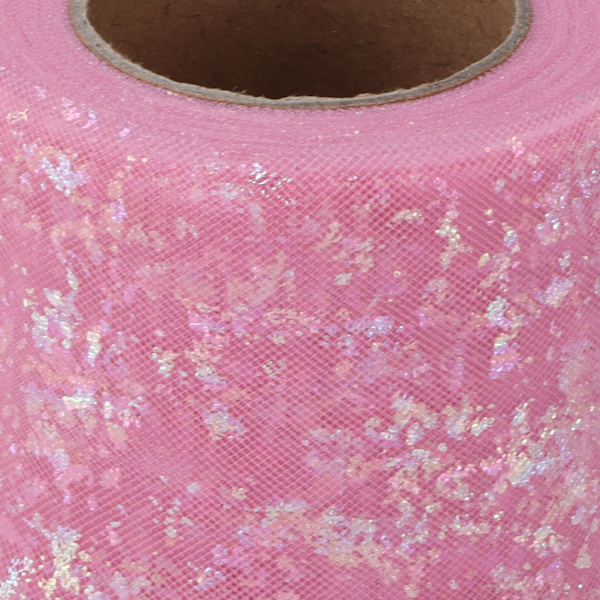 Tulletyg DIY-hantverk Slitstyrka Symfoni Polyester Lätt Bärbar Tulle Rullar 6cm Ljus Rosa