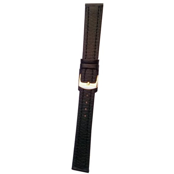 Läderband Diloy Essential 18 mm med underlägg Black 18 mm