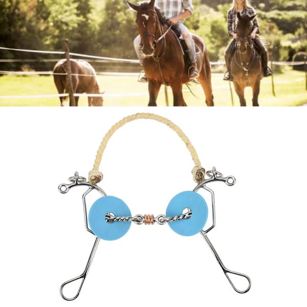 Hästbett Snaffle Rostfritt Stål Hästbett Häst Tugga Munrulle Artificiell Avelsele 135mm