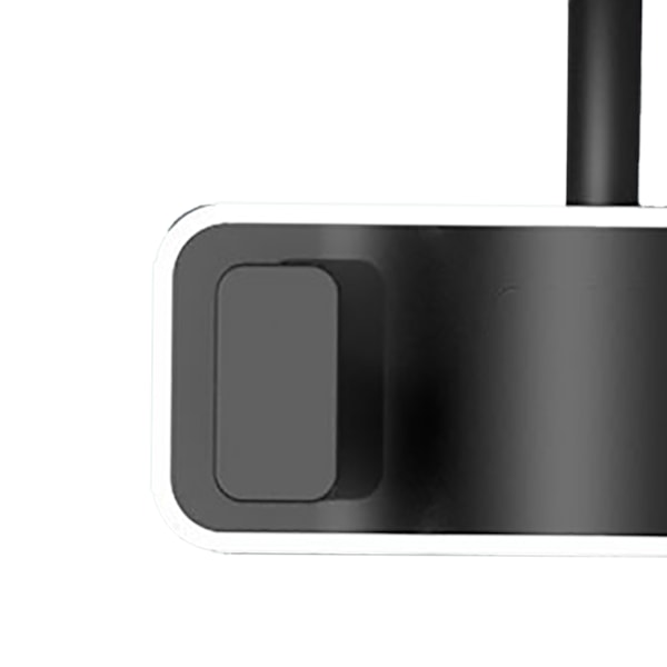 Duschmunstyckeshållare 360° Justerbar Hål Fri Förstorad Panel Dusch Väggfäste Hållare Svart