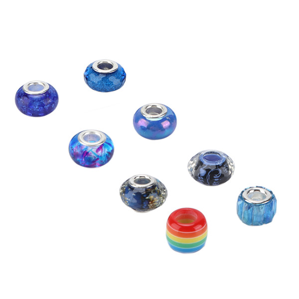 27 st stora hål pärlor 5 mm diameter Flera stilar Utsökt utseende Vacker färg DIY pärla tillbehör Typ E