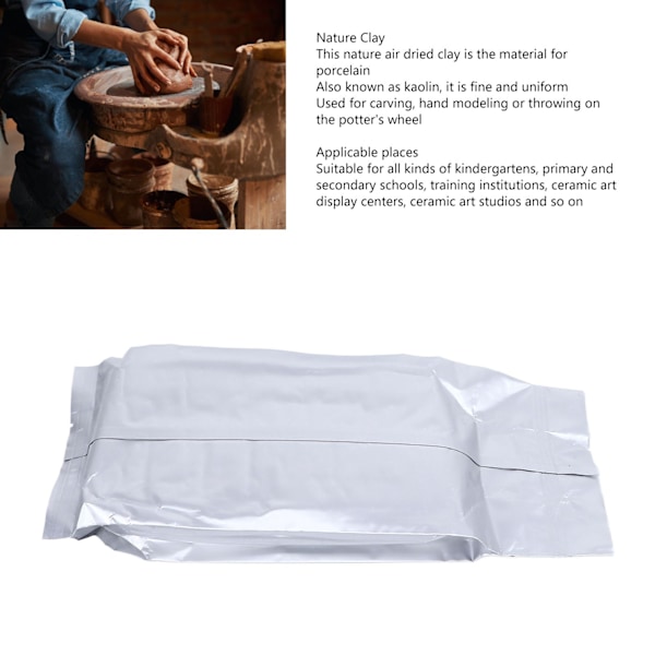 Lufttorkande Lera Mångsidig Bakningsfri Fin Textur Lätt Mjuk DIY Modellering Stenlera för Barn Vuxna 1 kg Grå