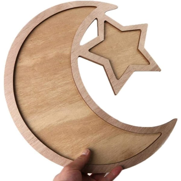 Träbricka för bord - Ramadan Matserveringsbricka i trä