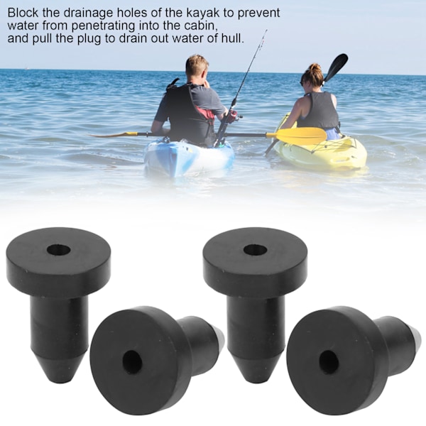4 st Kayak Dräneringspluggar Vattentäta Pluggar Tillbehör