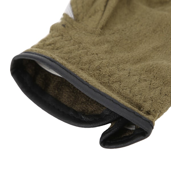 Män Golfhandskar Vänster Hand Mikrofiber Svett Absorberande Mjuk Andas Golfhandskar Armégrön 24#