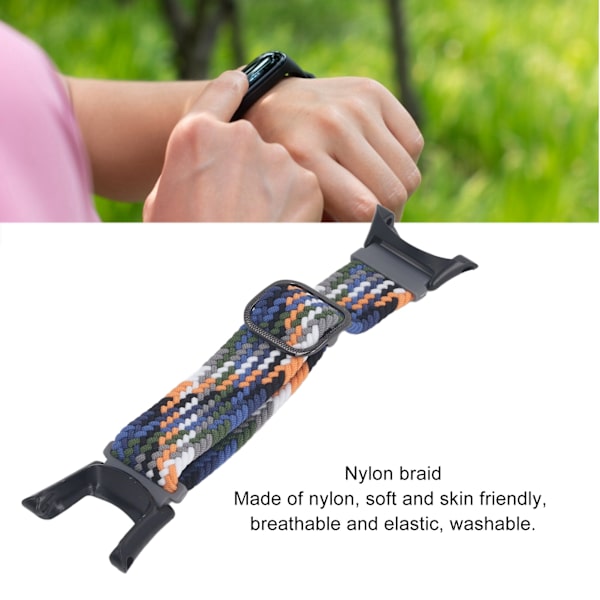 Nylonvävd Klockarmband Justerbar DIY Installation Vävd Klockrem Unisex Flätad Ersättningsarmband för Suunto Ambit Denim