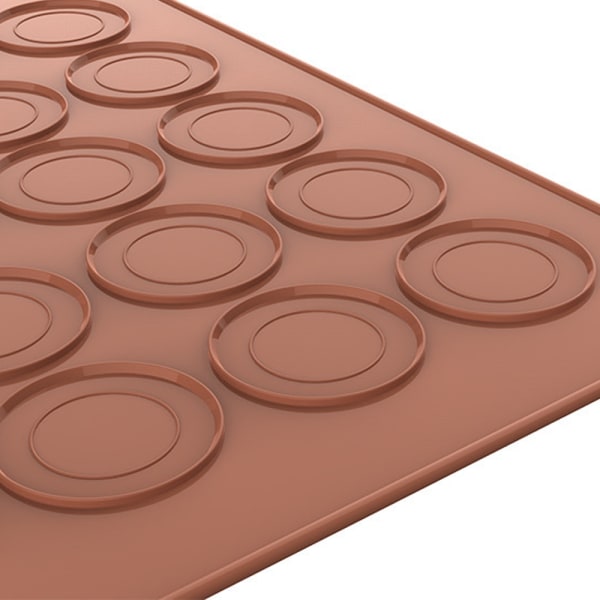 2st silikon macaronmattor, non-sticking för bakning