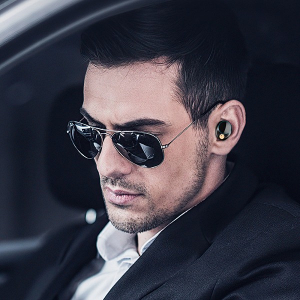 Trådlösa hörlurar, Bluetooth 5.2-hörlurar med LED-skärm,