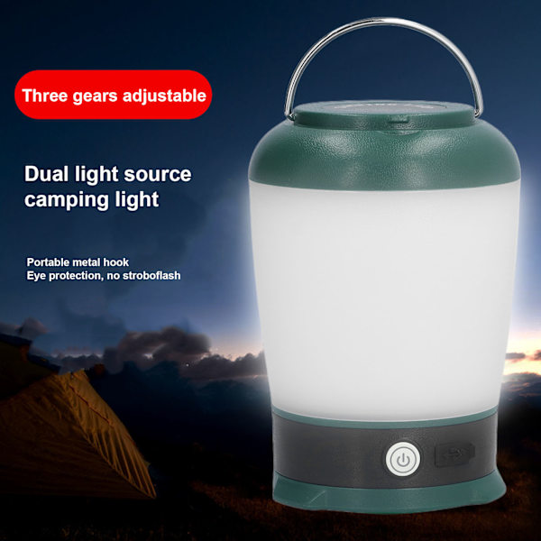 Camping Lykta LED Varmvitt Ljus 3 Justerbara Lägen Lång Batteritid LED Lykta för Utomhuscamping