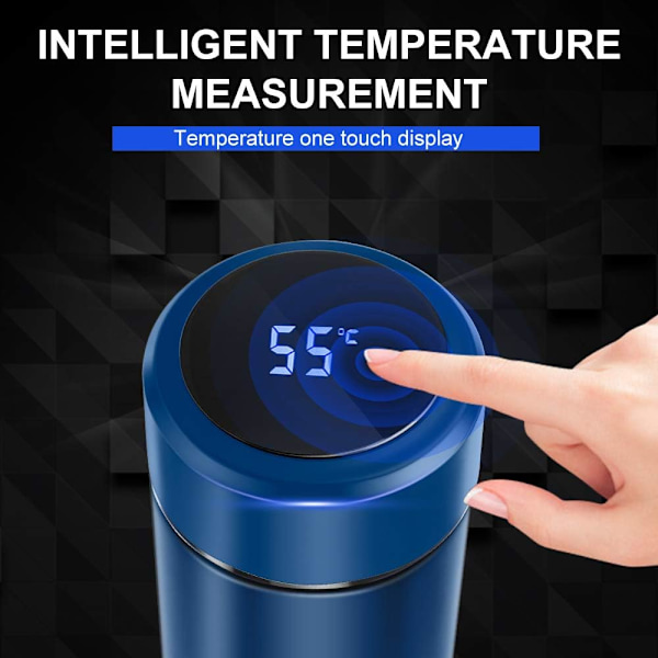Termosflaska, Vattenflaska Vakuumisolerad Mugg 304 Rostfritt Stål, LED Touch Screen Temperaturdisplay, Smart Mug Sealing Bottle Ideal för Varm