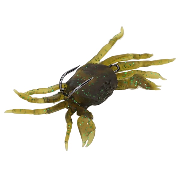 8 st konstgjorda krabba beten 13 cm 33,5 g simulering krabba mjukt bete fiskebete med krokar för sötvatten saltvatten grönt brunt