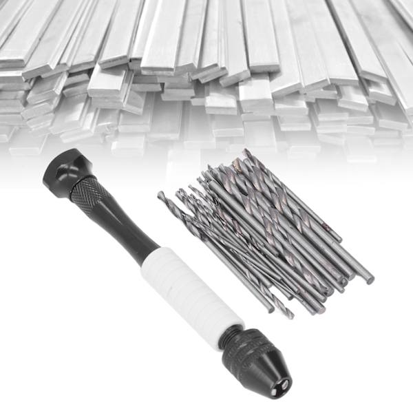 49 st/set handborr set med hög hastighet stål ABS twist borr bit för trä plast gummi