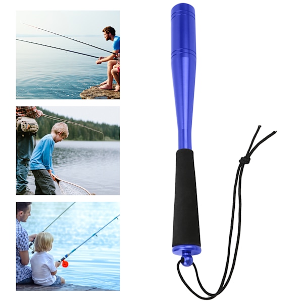 Aluminiumlegering Fiskepräst Fiske för Båtfiske Whacker med Mjukt EVA-handtag Blå