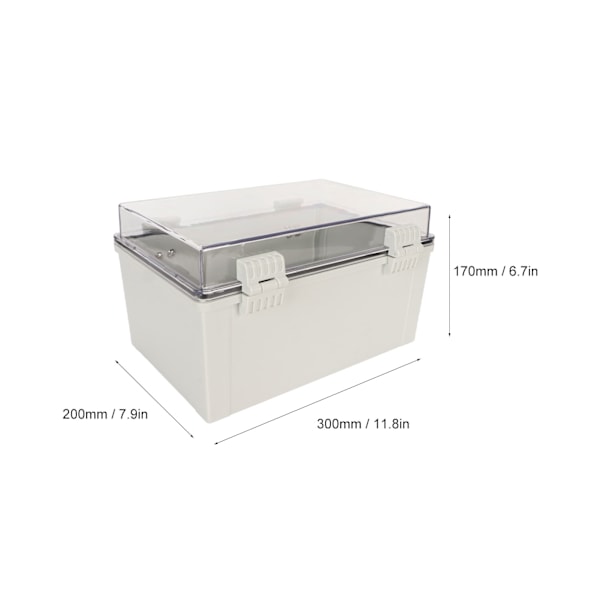 Kraftfördelningsbox IP66 Vattentät Transparent Lock IP66 Snabbkoppling 300x200x170mm