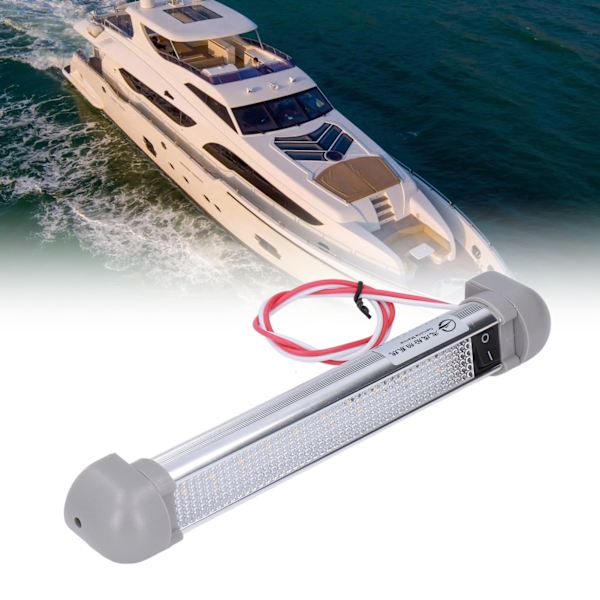 8,9 tum LED Markislampa DC12V/24V 2W 180° Rotation IP66 Vattentät 720LM PÅ/AV-brytare för Husbil Båt