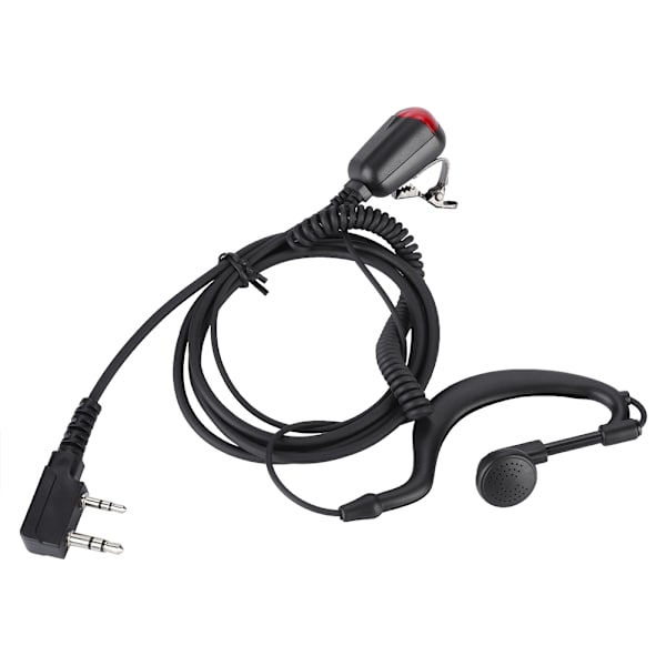K-huvud Walkie Talkie-headset i örat Ham Radio Earphone PTT Radio Earpiece med ljus