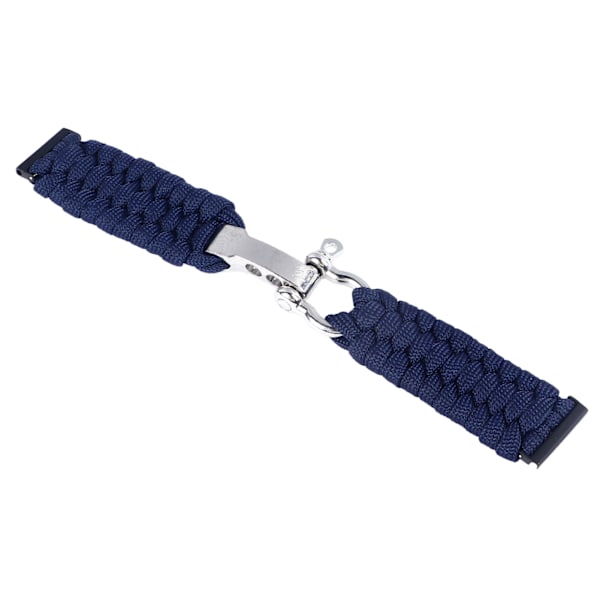 24mm Ersättningsarmband Klockarmband Legeringsspänne Mjuk Nylonväv Klockrem för Suunto 7 9 D5i Midnattsblå