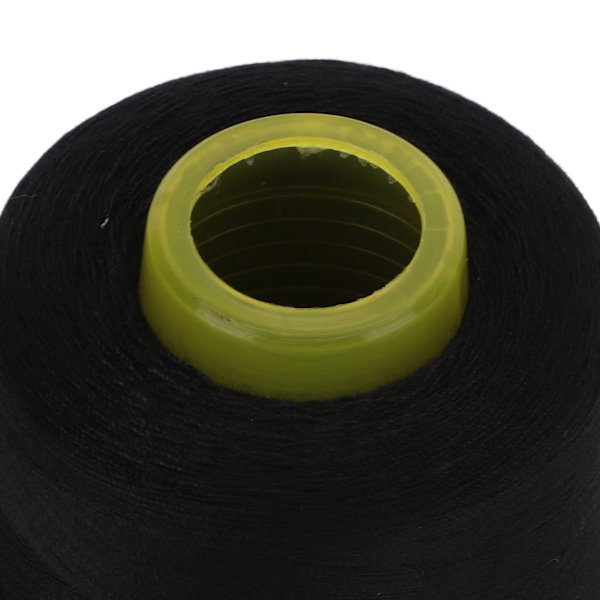 2 st 402 Sergertråd Premium Polyester Fray Resistant Fadeless Hållbar Robust Allmänt Använd Svart Tråd