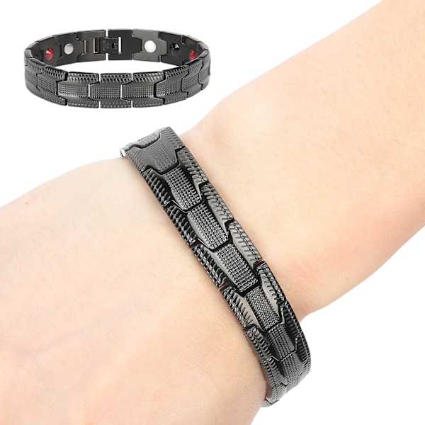 Magnetarmband i rostfritt stål för att lindra trötthet, handkedja, unisex, hälsovårdssmycken