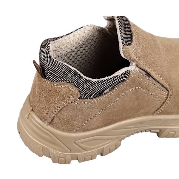 1 par stålhätta slip-on skor med solid sula mocka halkfri punkteringssäker andningsbar stålhätta arbetssko för män arbetare 43