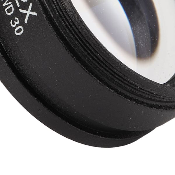 Auxiliärt Objektivlins för Zoom Stereo Mikroskop Gängat 48mm för Trinokulärt Mikroskop 2X