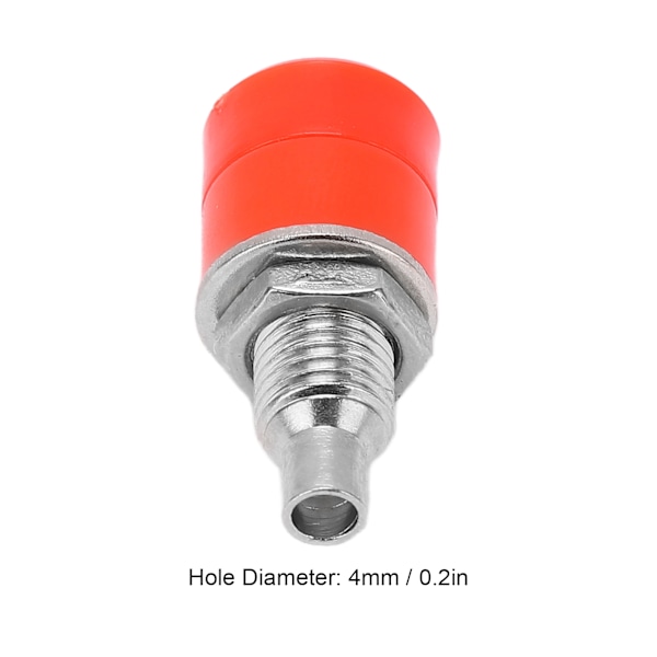 20 st 24.070 4mm Panel Bananstickkontakt Koppar Honadapter Nickelpläterad Bananstickkontakt för Elektronisk Utrustning Röd